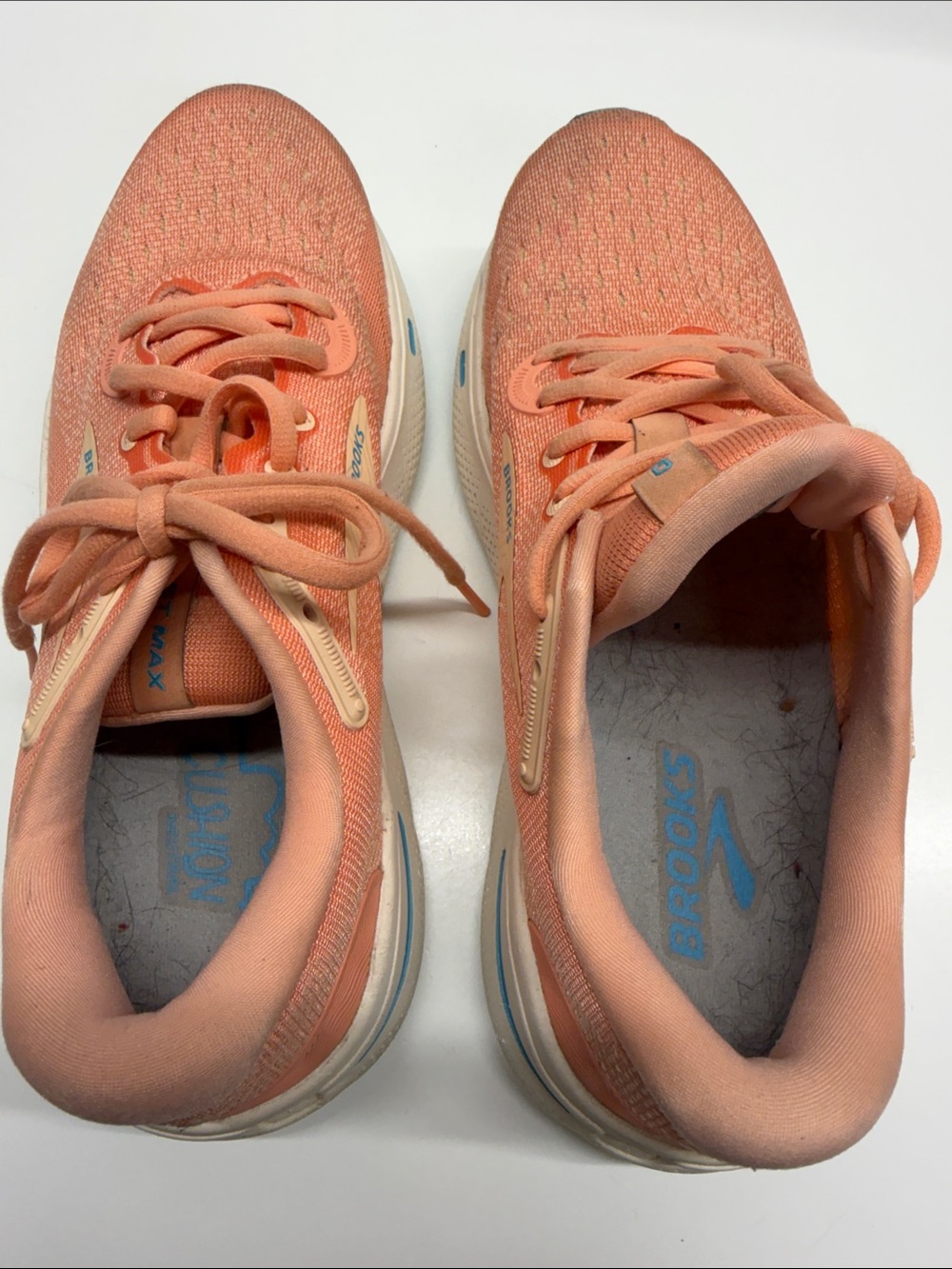 Brooks Ghost Max Sneakers Running Lace Up Athletic Shoes Orange Women’s Size 9.5 - Picture 8 of 9
